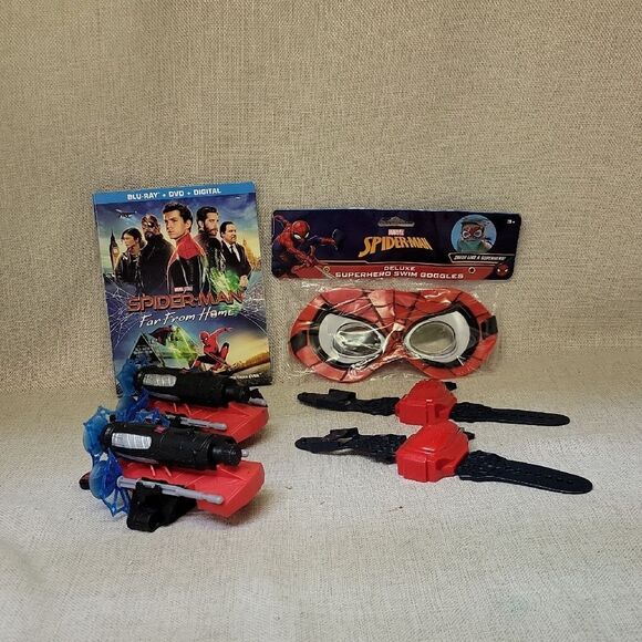 Spiderman Blu-ray Dvd, Swim Goggle, Wrist Bands - Picture 1 of 12